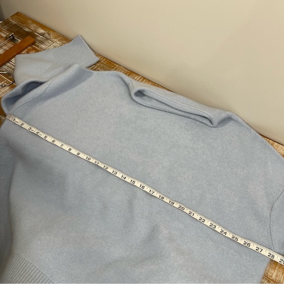 Vince 100% Cashmere Funnel-Neck Women’s Sweater Top Size 3X Color Blue - Picture 8 of 10